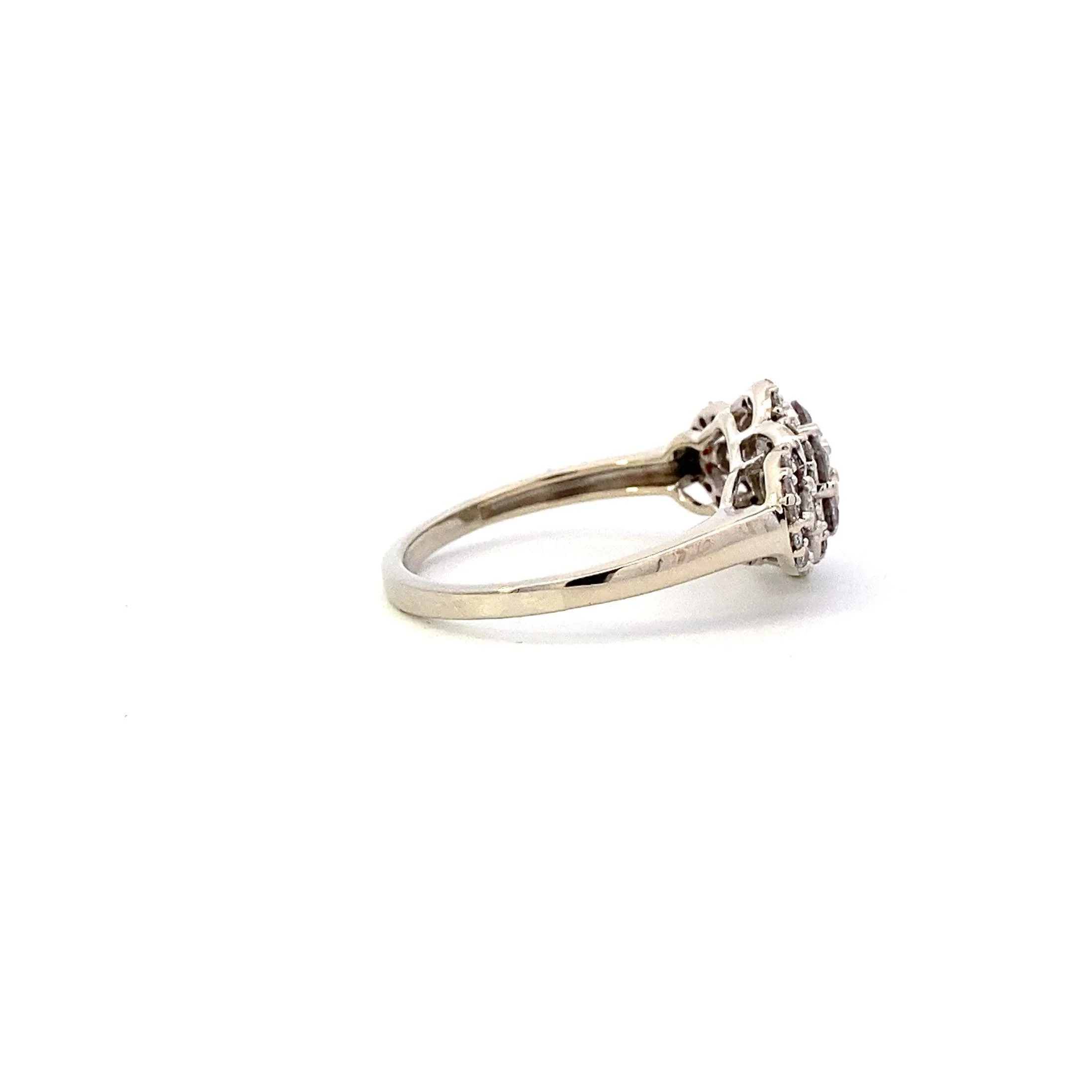 10K White Gold Women's Diamond Ring - 0.97ct - Image 4