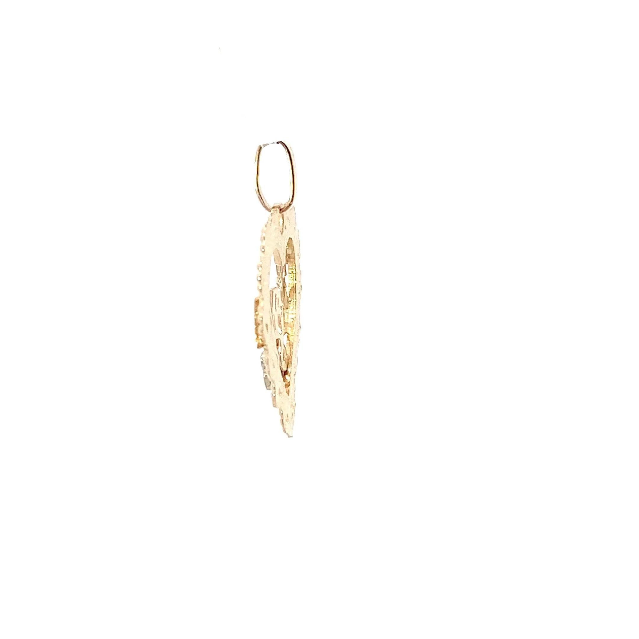 14K Tri-Color Gold #1 Grandma Pendant - Image 3