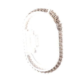 14K White Gold Diamond Tennis Bracelet - 5.59 CT - Image 3