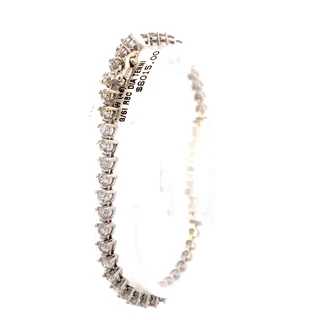 14K White Gold Diamond Tennis Bracelet - 5.59 CT - Image 4