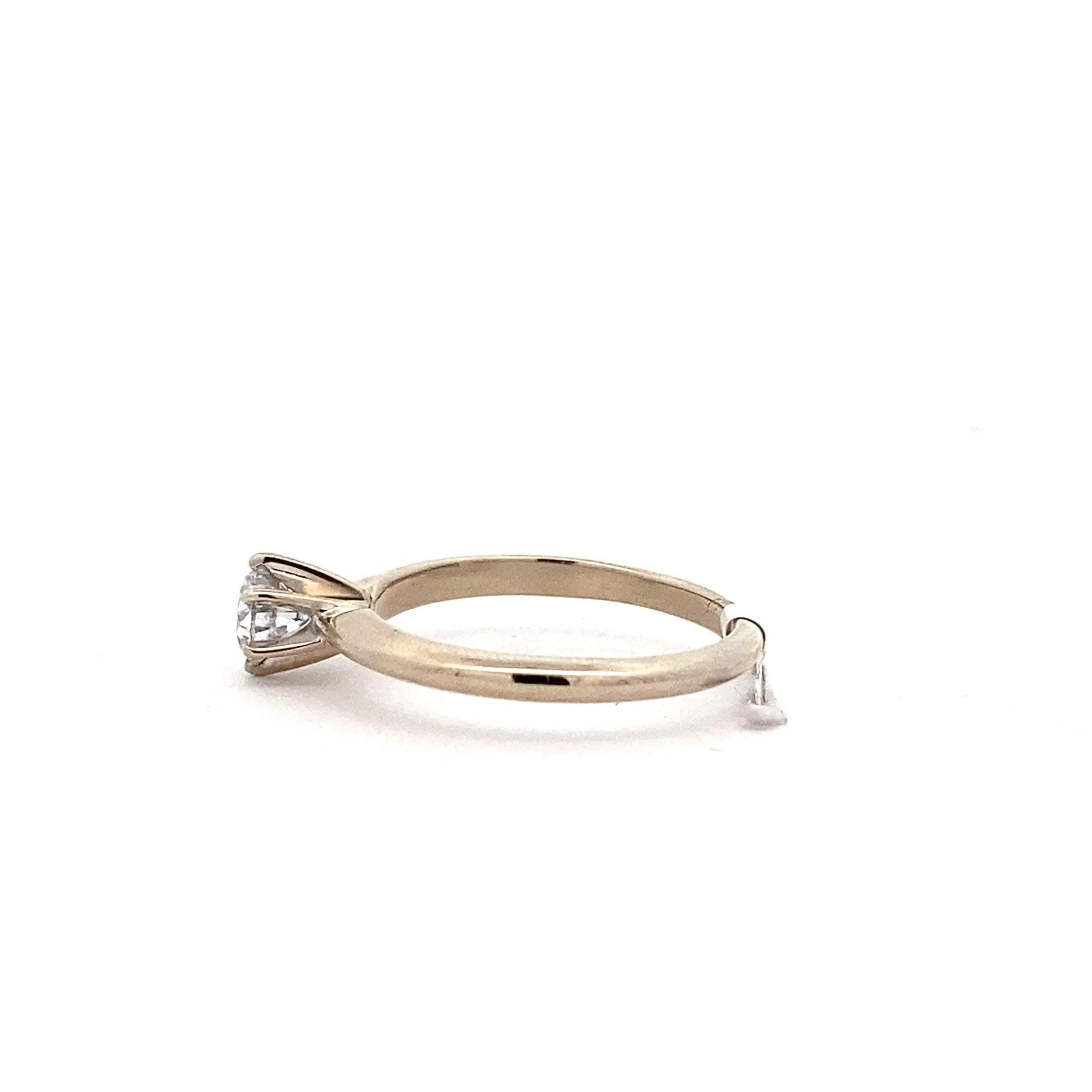 14K White Gold Women's Diamond Solitaire Ring - 0.50ct - Image 3