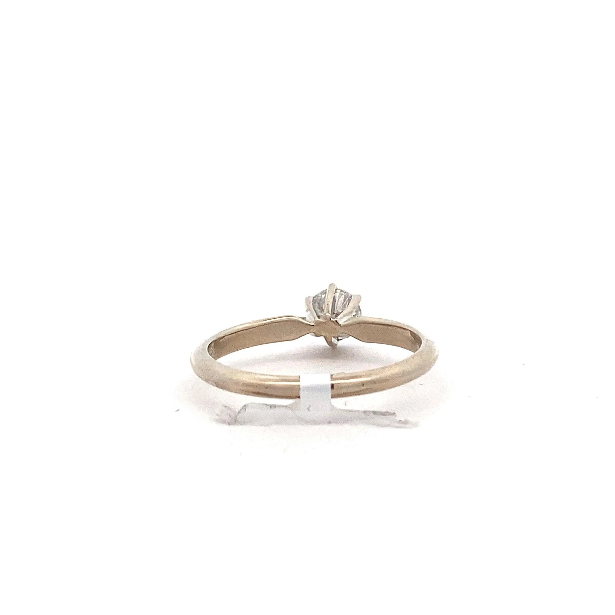 14K White Gold Women's Diamond Solitaire Ring - 0.50ct - Image 4