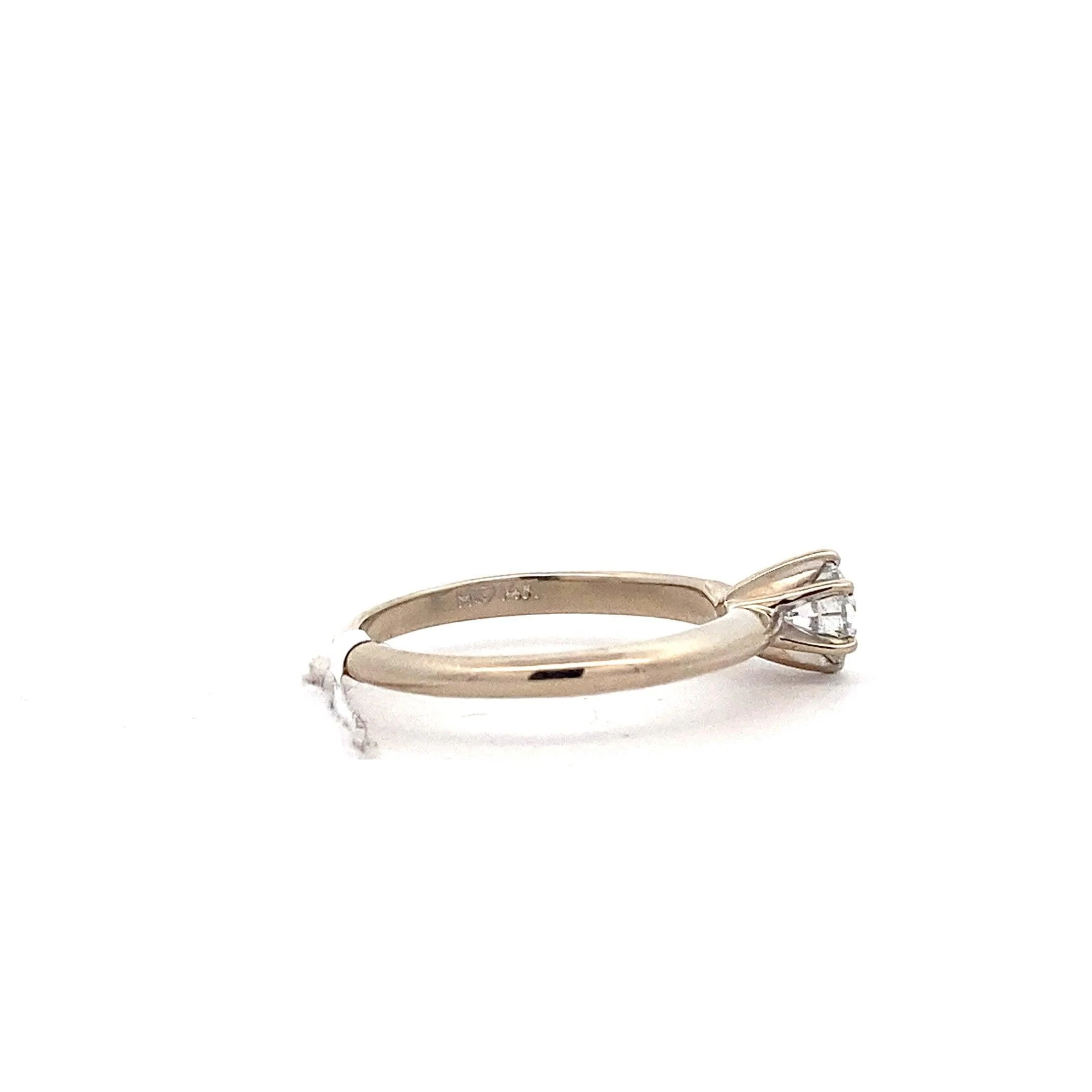 14K White Gold Women's Diamond Solitaire Ring - 0.50ct - Image 5