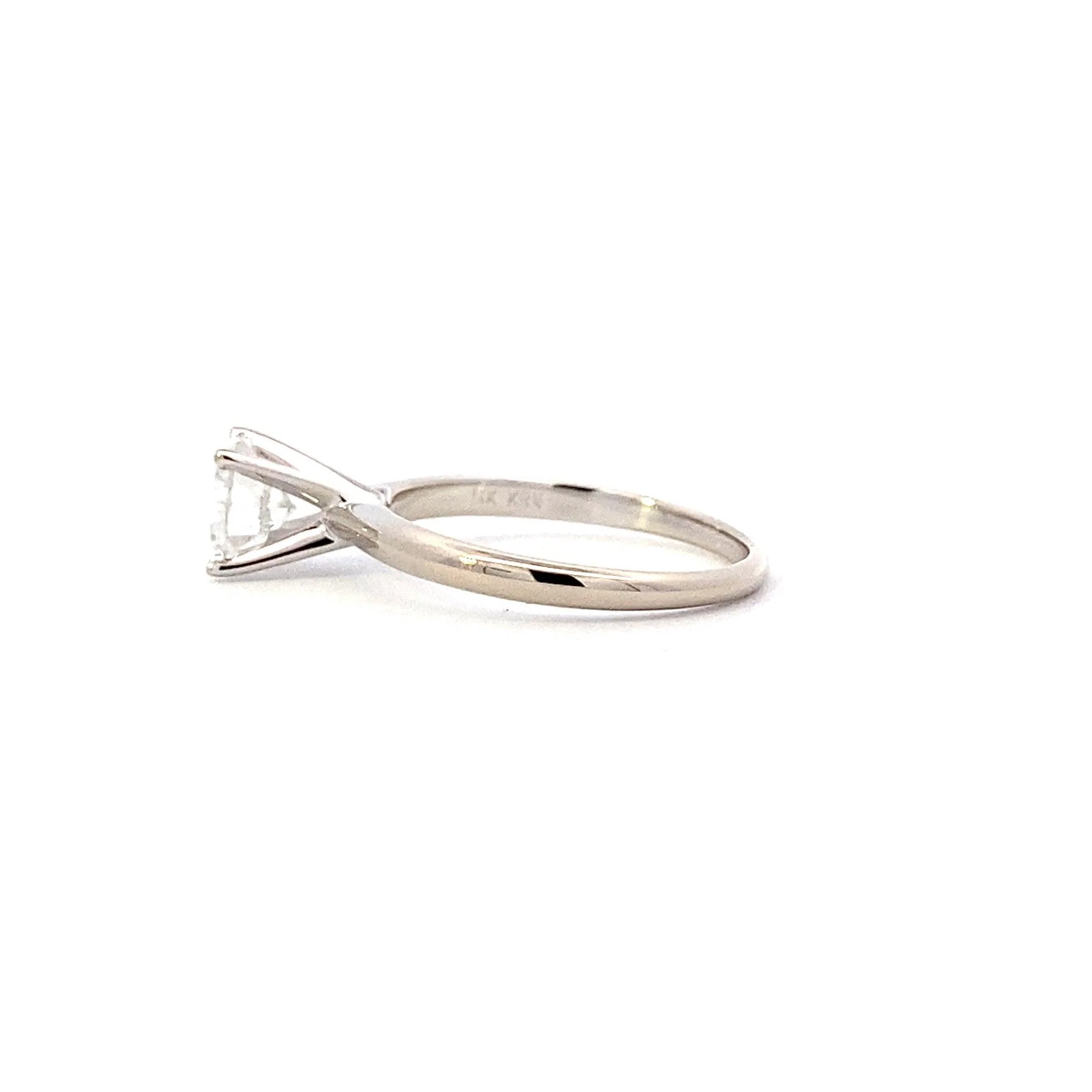 14K White Gold Women's Diamond Solitaire Ring - 1.15ct - Image 3