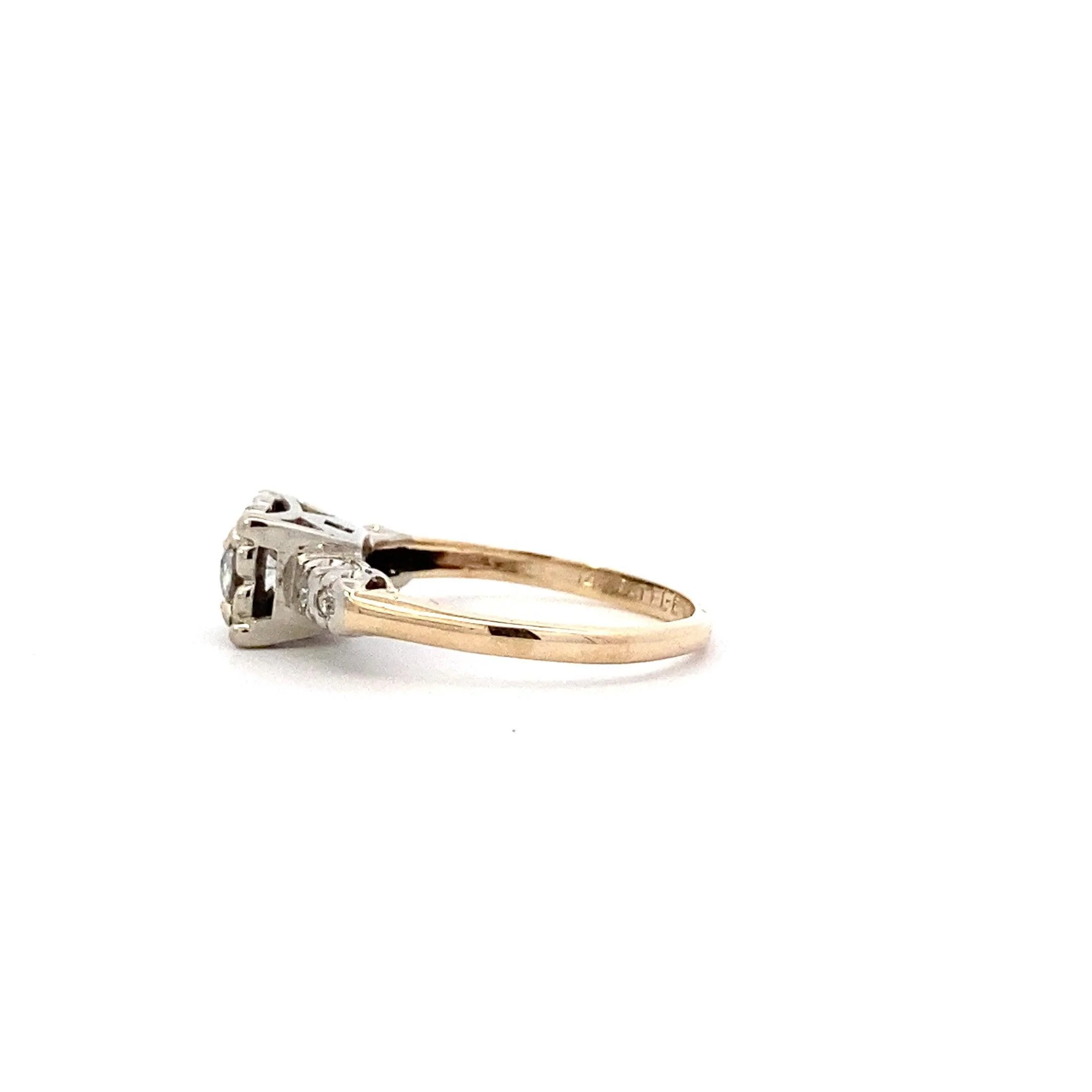 14K Yellow & White Gold Women's Diamond Ring - 0.43ct - Image 3