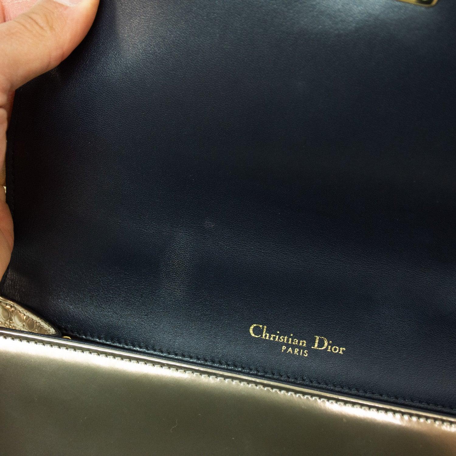 Dior Micro Cannage Diorama - Gold Metallic Purse - Medium - Image 12
