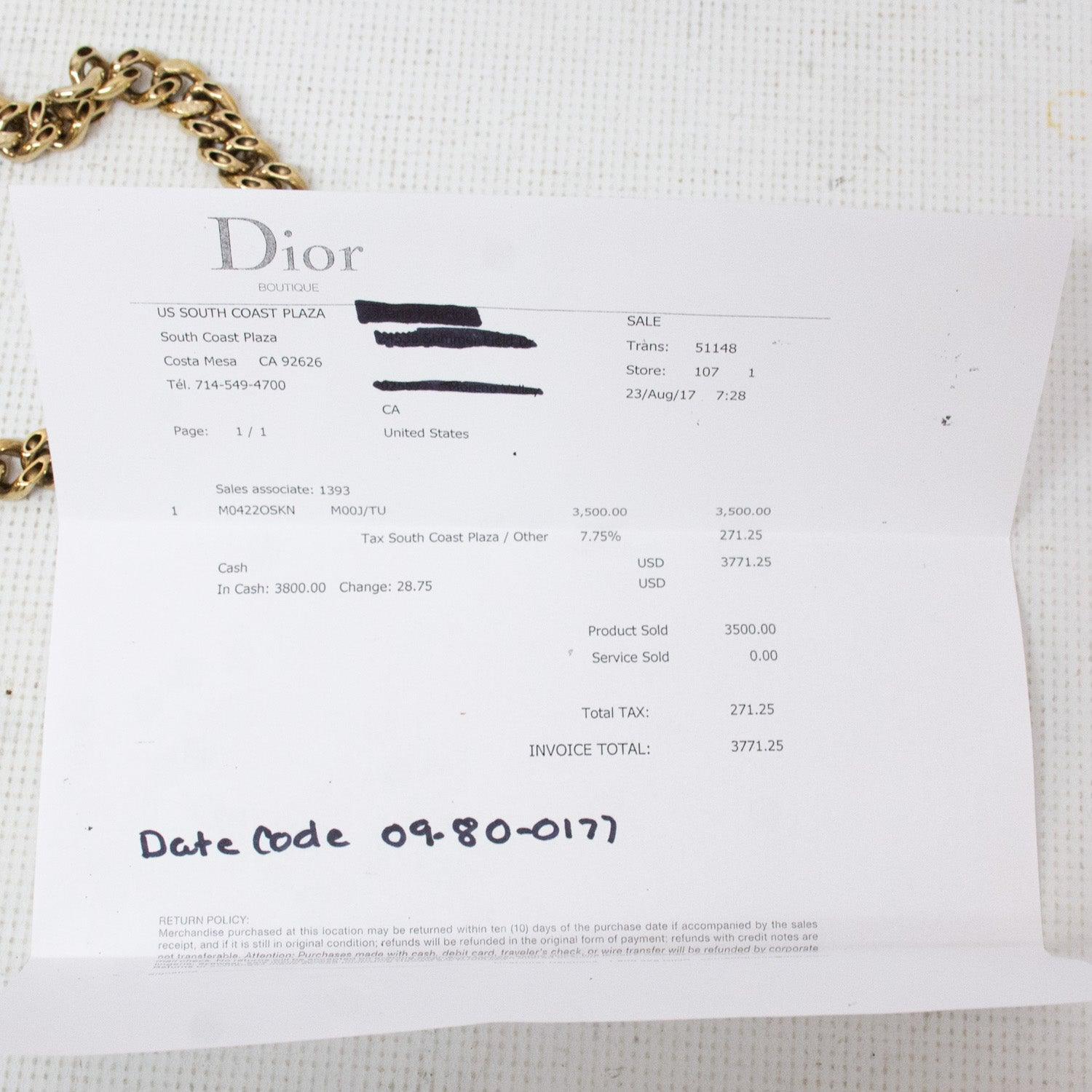 Dior Micro Cannage Diorama - Gold Metallic Purse - Medium - Image 14