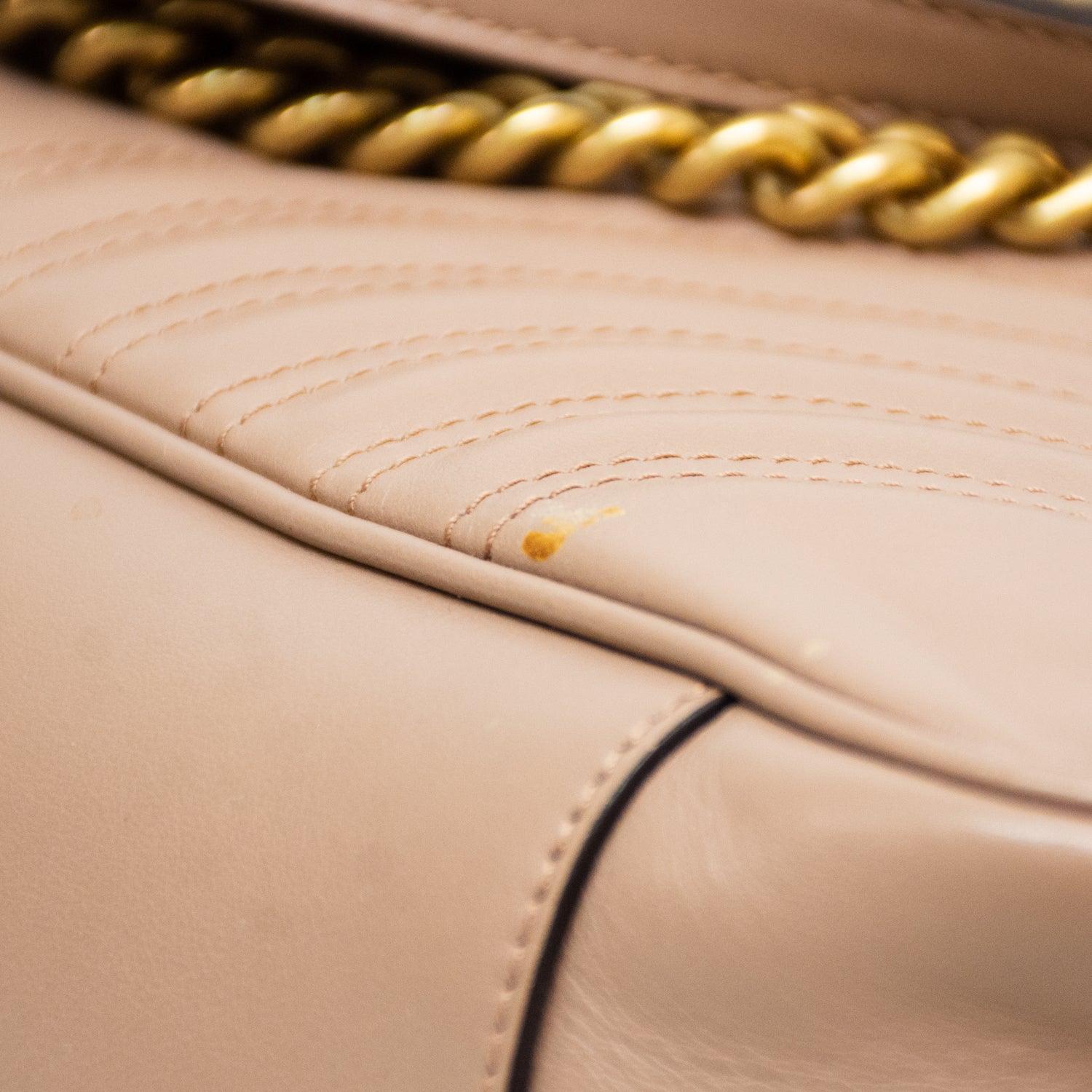 Gucci Marmont Large Matelasse Dusty Pink/Tan Purse - 631764 - Image 6