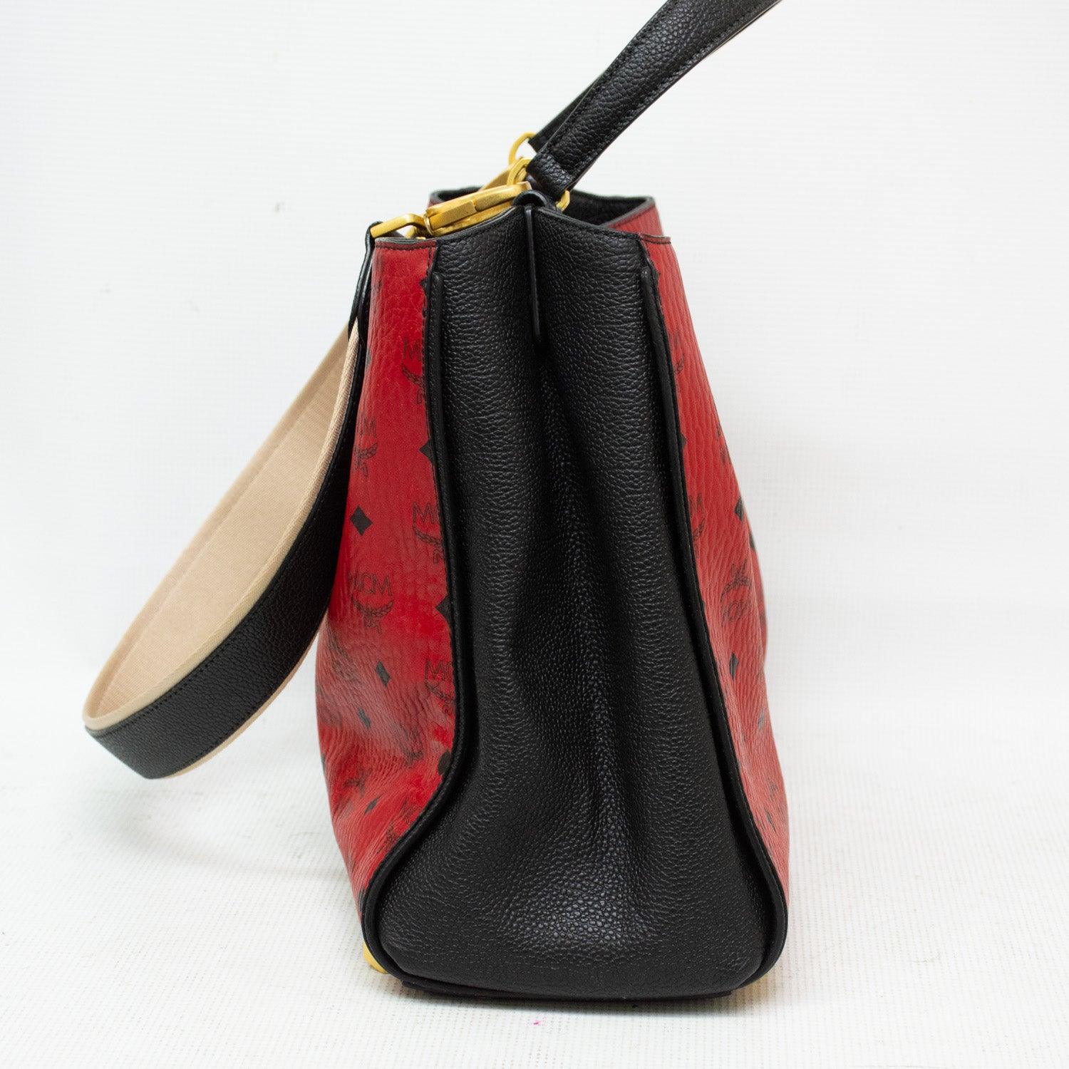 MCM Visetos Corina Tote Shoulder Bag - MWS8SF016RU - Image 15